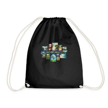 Nature's Beauty Collage - Drawstring Bag - black - Front