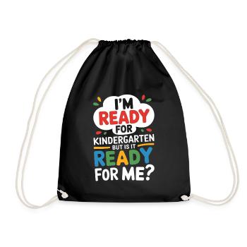 Funny Kindergarten Start Saying - Drawstring Bag - black - Front