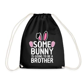 Funny Easter Baby Sibling Design - Drawstring Bag - black - Front