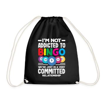 Bingo Engaged Relationship Statement - Drawstring Bag - black - Front