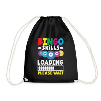 Bingo Compétences Chargement Veuillez patienter Humour - Sac de sport léger - noir - Devant