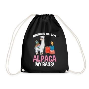 Aventure Tu dis Alpaga Mes Sacs Drôle de Vacances - Sac de sport léger - noir - Devant