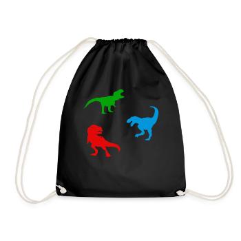 Silhouette de dinosaure T-Rex Silhouette de dinosaure - Sac de sport léger - noir - Devant