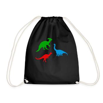Silhouette de dinosaure Silhouette de dinosaure Dino - Sac de sport léger - noir - Devant