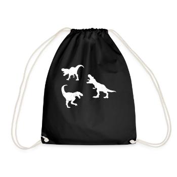 Dinosaur Silhouette T-Rex Dinosaur - Turnbeutel - Schwarz - Vorne
