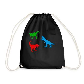 Silhouette de dinosaure T-Rex Silhouette de dinosaure - Sac de sport léger - noir - Devant