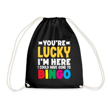 Vous avez de la chance, je suis un fan de Bingo ici - Sac de sport léger - noir - Devant