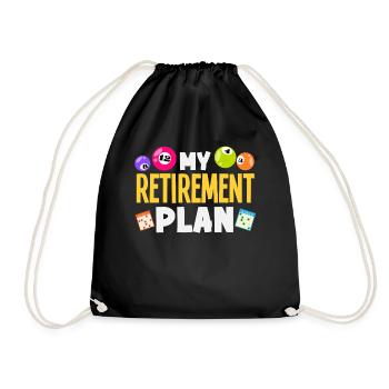 Bingo Mon plan de retraite Humour - Sac de sport léger - noir - Devant
