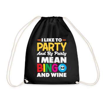 Bingo Et Fête Du Vin Fun Design - Sac de sport léger - noir - Devant