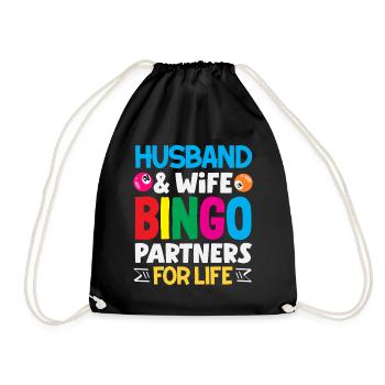 Bingo Partenaire Pour La Vie Mari Et Femme - Sac de sport léger - noir - Devant