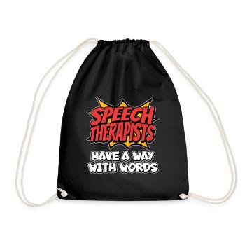 Speech Therapists Have A Way With Words Pathology - Drawstring Bag - black - Front