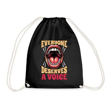 Speech Therapy Everyone Deserves A Physiotherapist - Drawstring Bag - black - Front