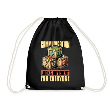 Speech Therapy Communication Looks Physiotherapist - Drawstring Bag - black - Front
