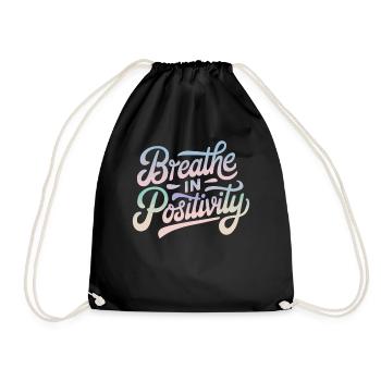 Positivity Inspirational - Drawstring Bag - black - Front
