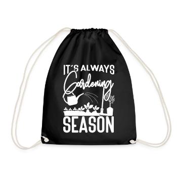 Plant Lover Gardening It's Always - Turnbeutel - Schwarz - Vorne