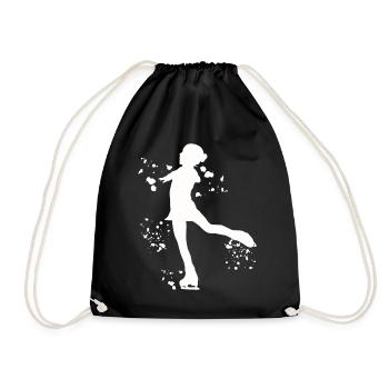 Figure Skating Skating Figure Skating - Drawstring Bag - black - Front
