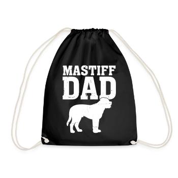 Mastiff Dad Appreciation Funny Mastiff Large Dog - Drawstring Bag - black - Front