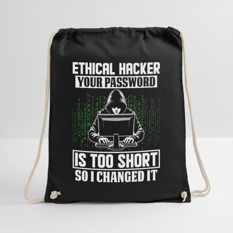 Ethical Hacker Cyber Security Code Cracker Funny Drawstring Bag