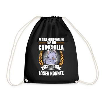 Le chinchilla résout des problèmes de souris laineuse rongeur - Sac de sport léger - noir - Devant