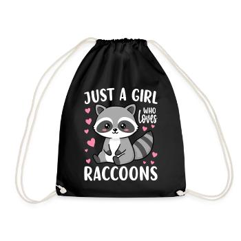Juste une fille qui aime les ratons laveurs Drôle Trash Panda - Sac de sport léger - noir - Devant