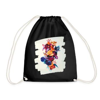 Printemps Printemps Début Fleur Fleurs - Sac de sport léger - noir - Devant