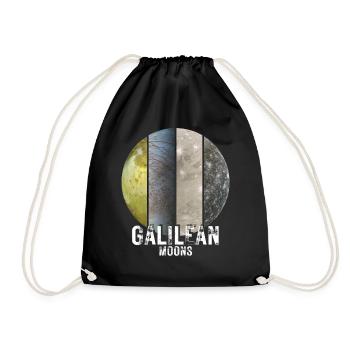 Lunes de Jupiter - Lunes de Galilée - Sac de sport léger - noir - Devant