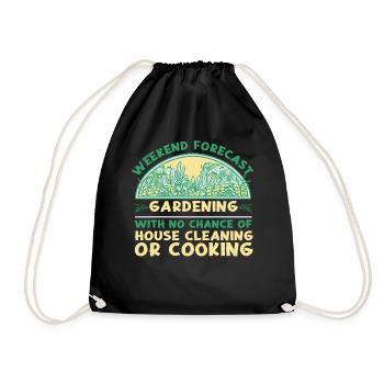 Week-end de jardinage pour les amoureux des plantes - Sac de sport léger - noir - Devant