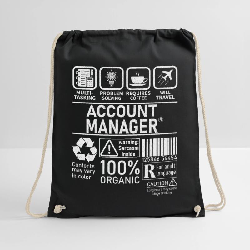 Account Manager Multi Tasking Problem Solving Drawstring Bag