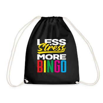 Moins de stress, plus de plaisir au bingo - Sac de sport léger - noir - Devant