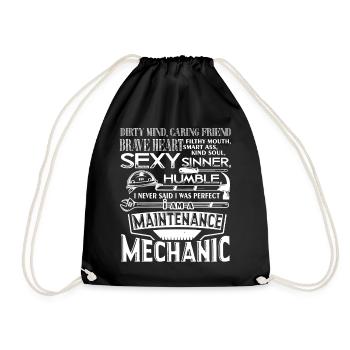Maintenance Mechanic I Am A Maintenance Mechanic - Drawstring Bag - black - Front