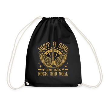 Rock And Roll - Drawstring Bag - black - Front
