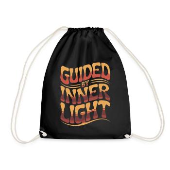 Guided by the inner light inspiring - Drawstring Bag - black - Front