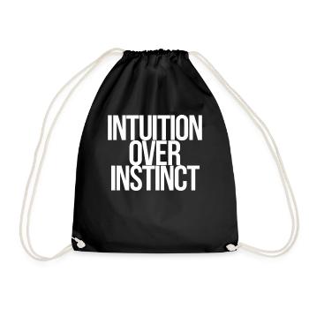 Intuition Statt Instinkt Inspirierendes - Turnbeutel - Schwarz - Vorne