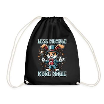 Speech Therapy Less Mumble More Magic Pathology - Drawstring Bag - black - Front