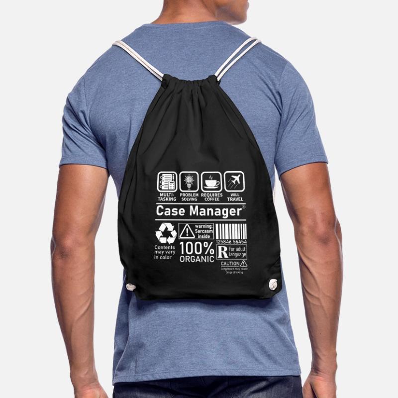 Case Manager multi tasking problem solving Drawstring Bag