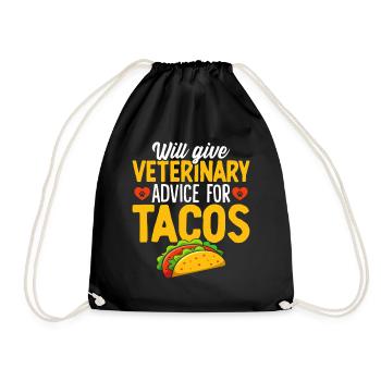 Funny Veterinary Animal Hospital Vet Medicine - Drawstring Bag - black - Front