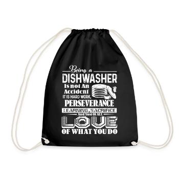 Being a Dishwasher Is Not An Accident - Drawstring Bag - black - Front