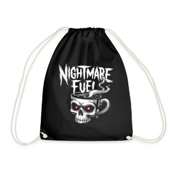 Nightmare Fuel Skeleton Mug Decaf Coffee Lover - Turnbeutel - Schwarz - Vorne