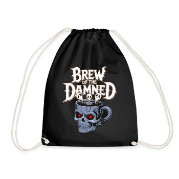 Infusion Des Damnés Tasse À Café Crâne Gothique Mort - Sac de sport léger - noir - Devant