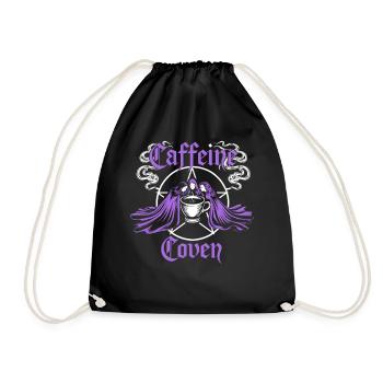 Caféine Coven Witchy Gothique Café Chaudron Sorcière - Sac de sport léger - noir - Devant