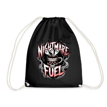 Nightmare Fuel Skull Becher Entkoffeiniert Kaffee Liebhaber Kantig - Turnbeutel - Schwarz - Vorne