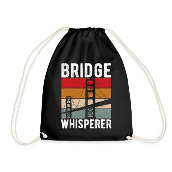 Bridge Engineer Bridge Construction - Drawstring Bag - black - Front