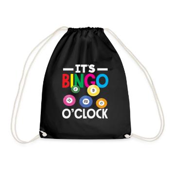 It's Bingo Time Fun - Drawstring Bag - black - Front