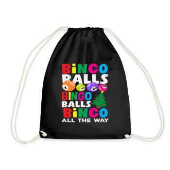 Boules de bingo Bingo tout le chemin amusant - Sac de sport léger - noir - Devant