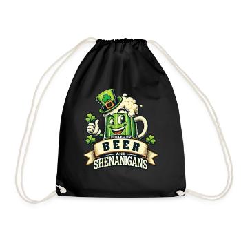 Bière et farces de la Saint-Patrick - Sac de sport léger - noir - Devant