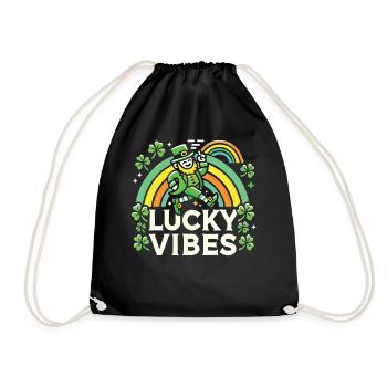 Saint-Patrick Lucky Vibes Arc-en-ciel - Sac de sport léger - noir - Devant