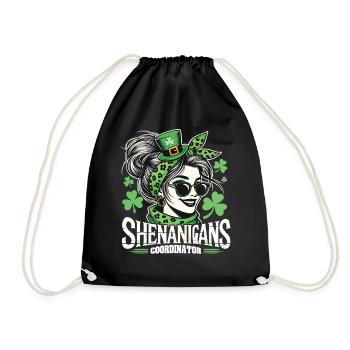 St. Patrick's Day Shenanigans Coordinator - Drawstring Bag - black - Front
