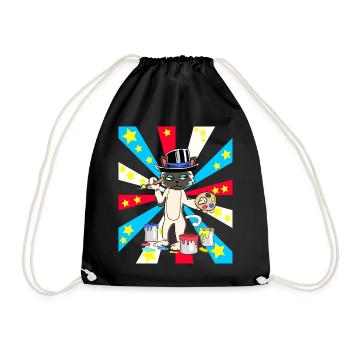 Artiste Chat Chats Peintre Art - Sac de sport léger - noir - Devant
