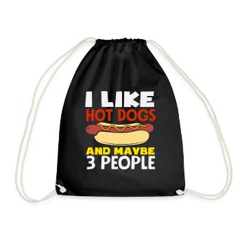 Amateur de hot-dogs J’aime les hot-dogs et peut-être - Sac de sport léger - noir - Devant