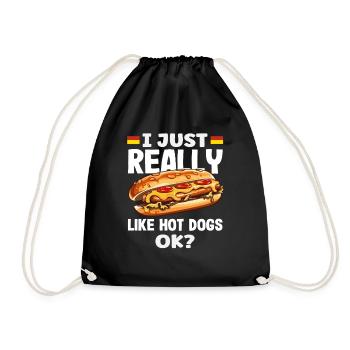 J’aime vraiment les hot-dogs - Hot Dog Lovers - Sac de sport léger - noir - Devant